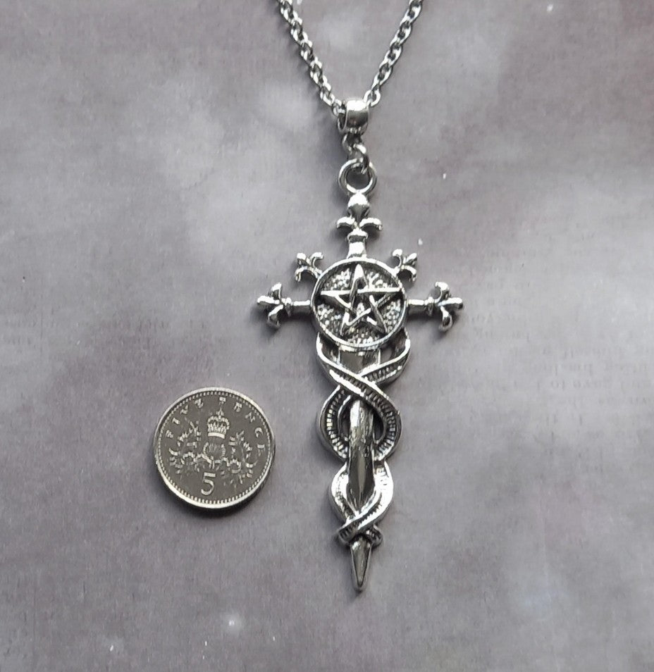 Pentagram Sword Necklace