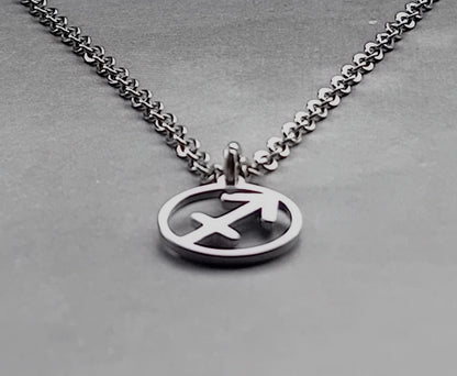 Sagittarius Steel Necklace