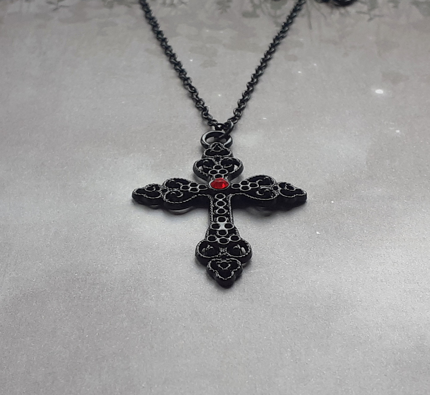 Black Cross Necklace