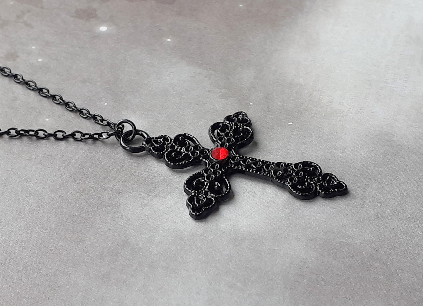 Black Cross Necklace