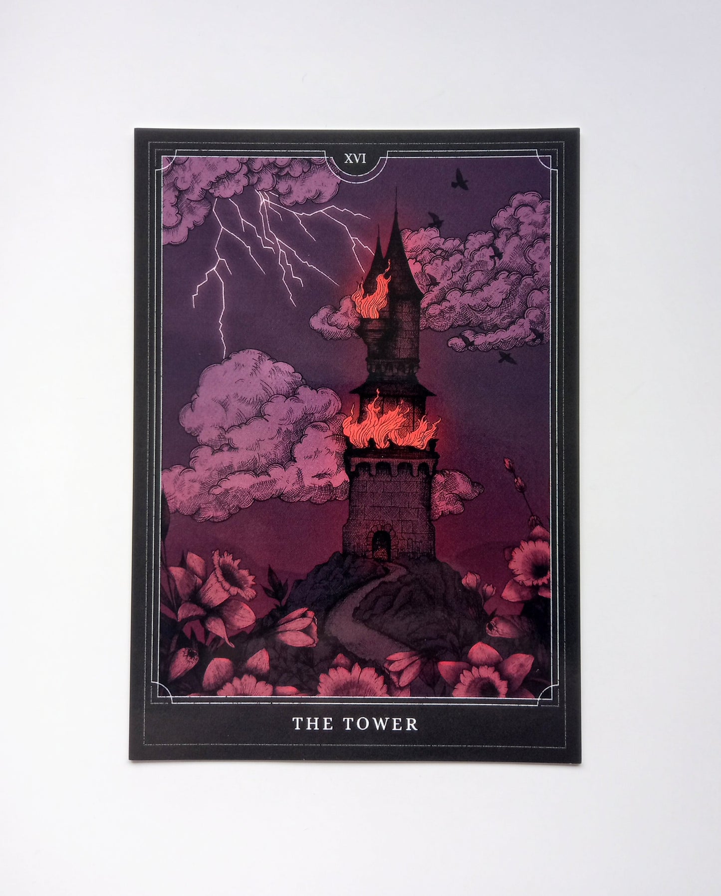 The Tower Tarot Postcard Mini Print