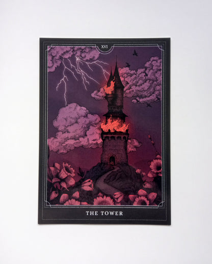 The Tower Tarot Postcard Mini Print