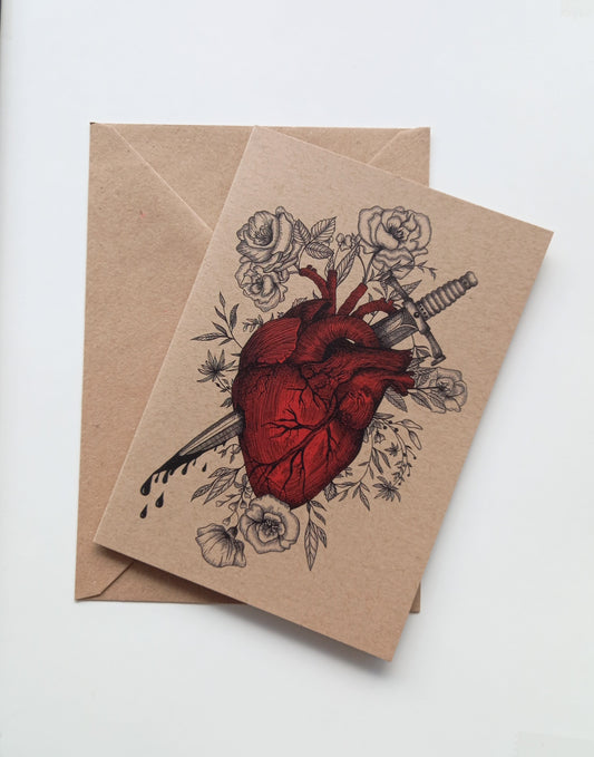 Bleeding Heart Blank Card