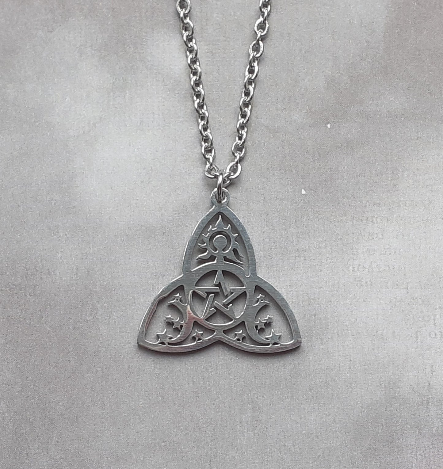 Triquetra Steel Necklace