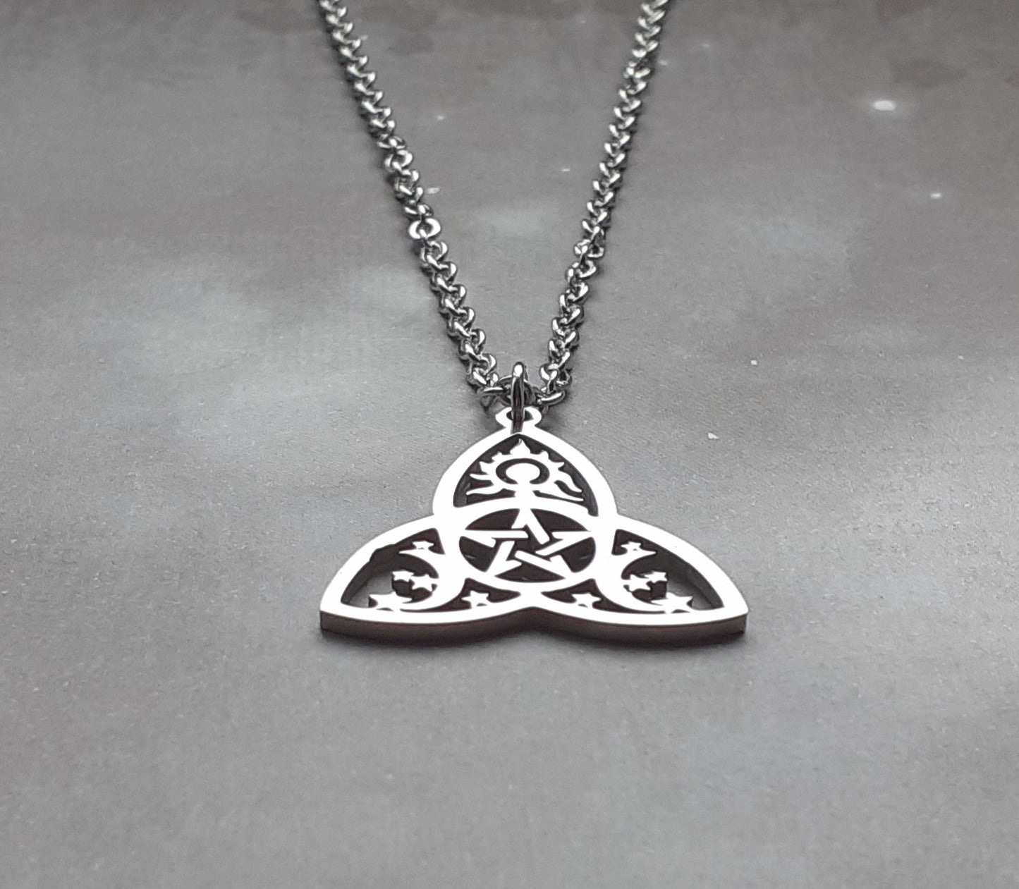 Triquetra Steel Necklace