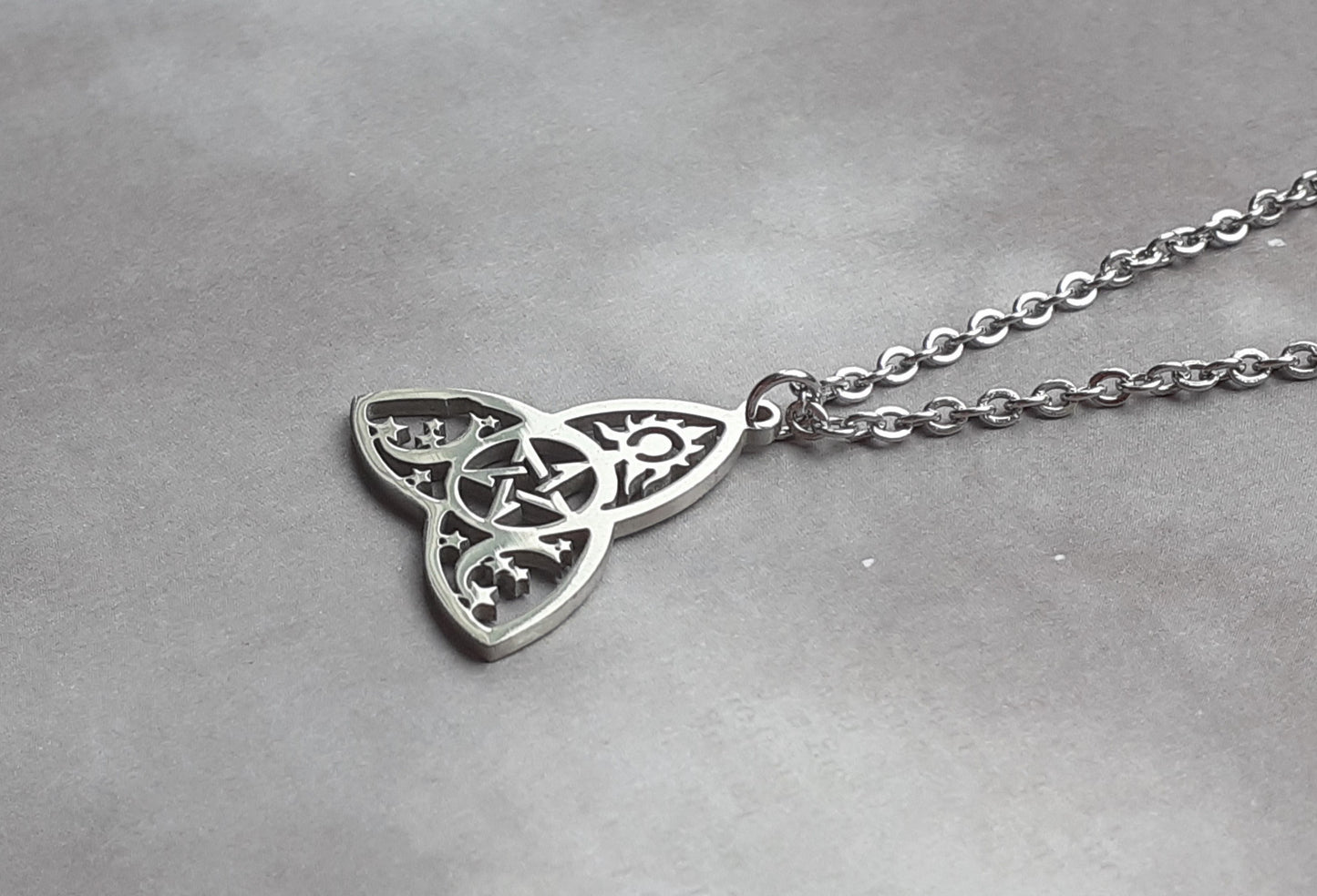 Triquetra Steel Necklace