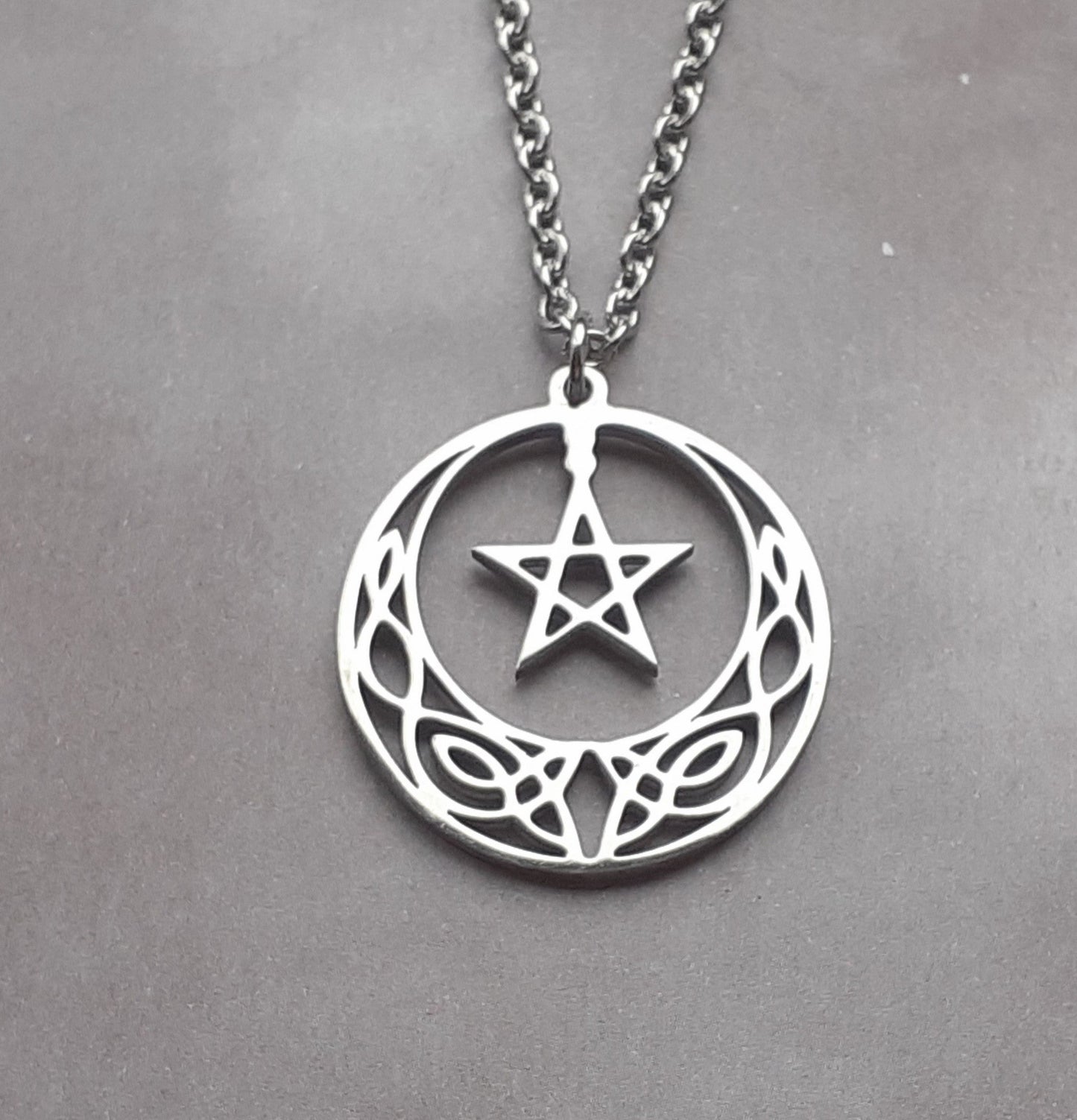 Celtic Pentagram Steel Necklace