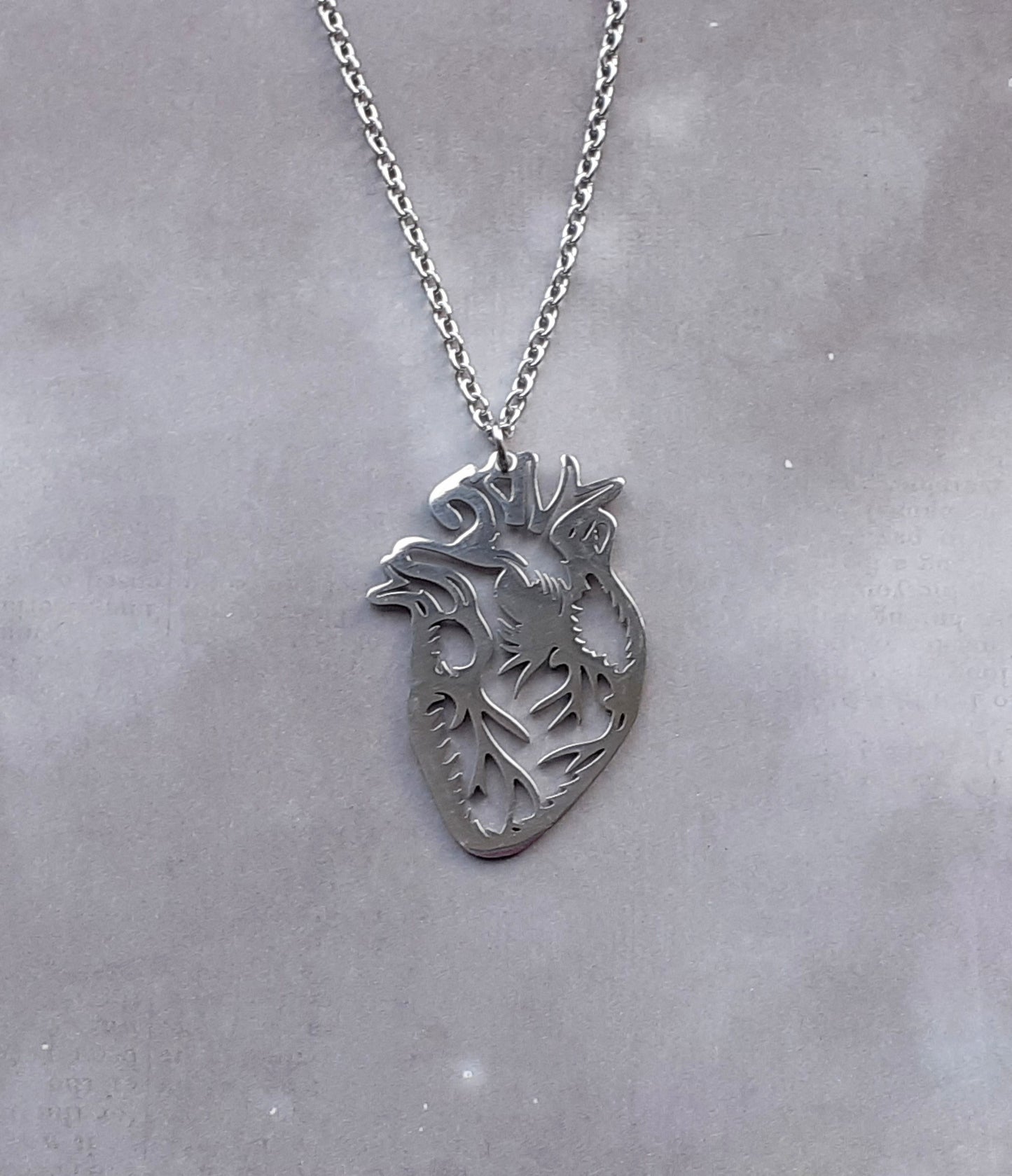 Heart Necklace - Steel