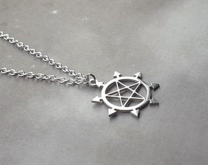 Chaos Pentagram Steel Necklace