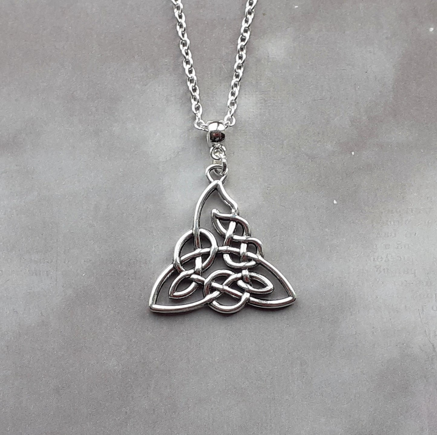 Celtic Knotwork Triangle Necklace