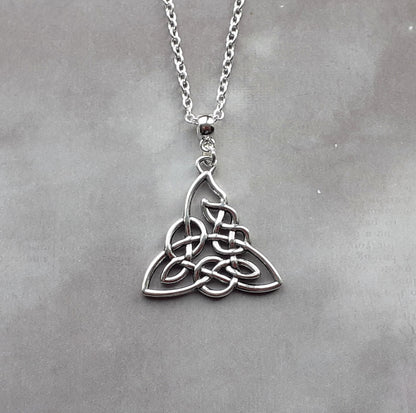 Celtic Knotwork Triangle Necklace