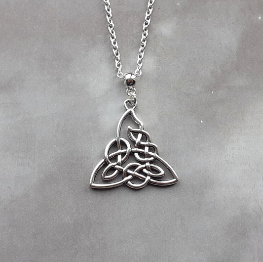 Celtic Knotwork Triangle Necklace