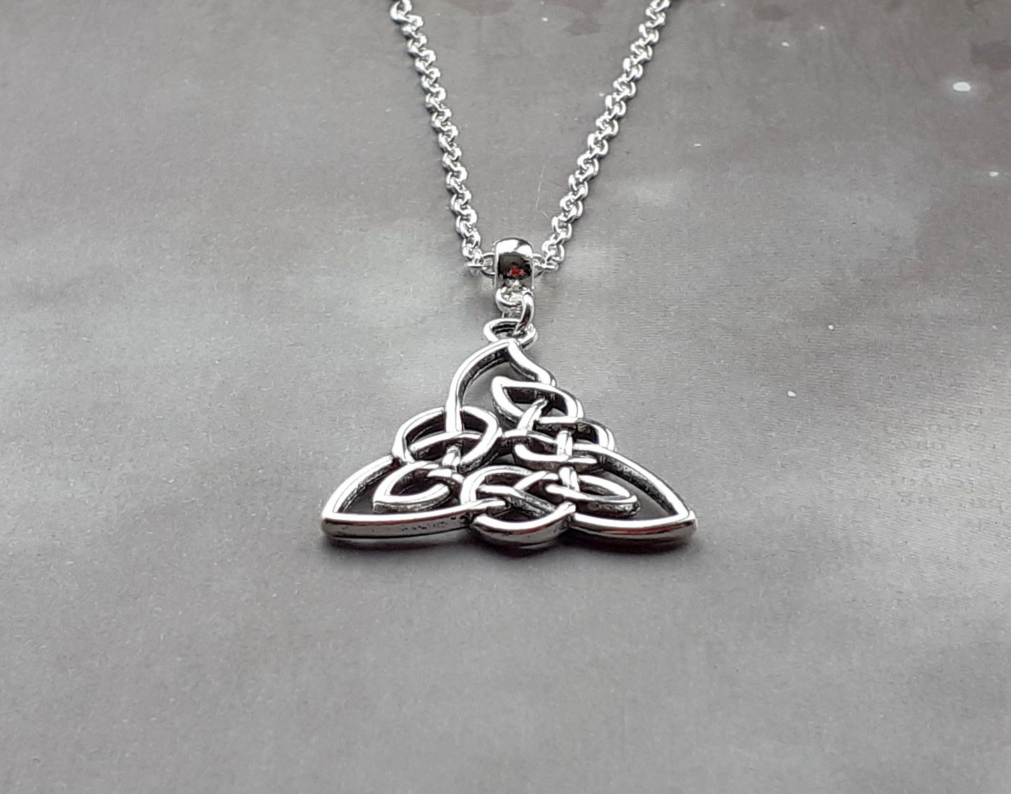 Celtic Knotwork Triangle Necklace