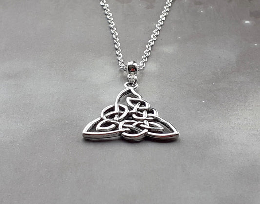 Celtic Knotwork Triangle Necklace