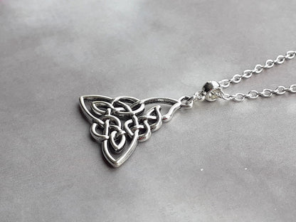 Celtic Knotwork Triangle Necklace