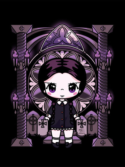 Miss Addams Black Tote Bag by Mio Moon