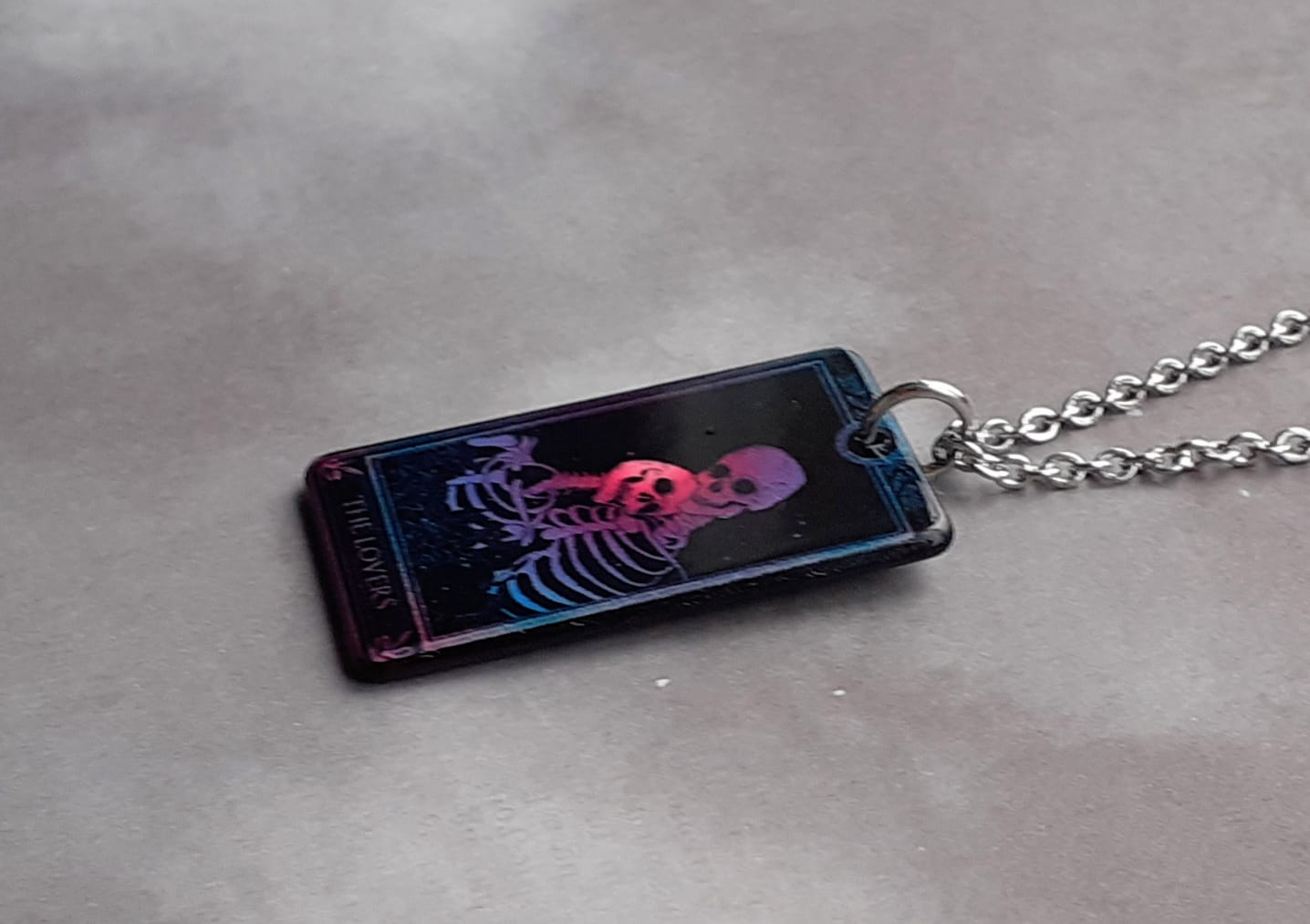 The Lovers Tarot Card Necklace
