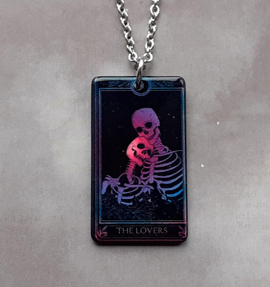 The Lovers Tarot Card Necklace