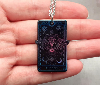 The Devil Tarot Card Necklace