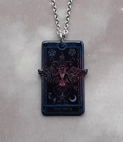 The Devil Tarot Card Necklace
