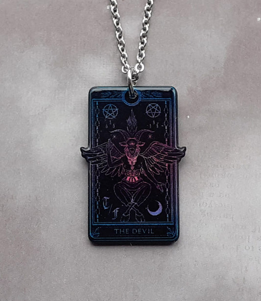 The Devil Tarot Card Necklace