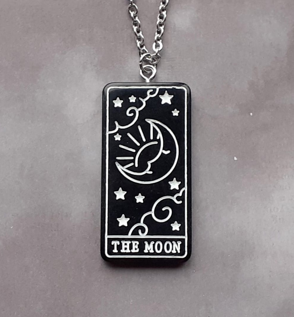The Moon Tarot Card Necklace