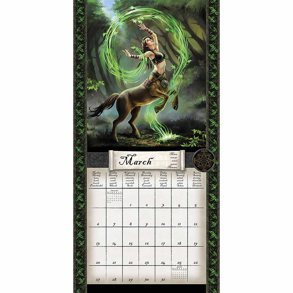 Anne Stokes 2023 Calendar - Elemental Magic