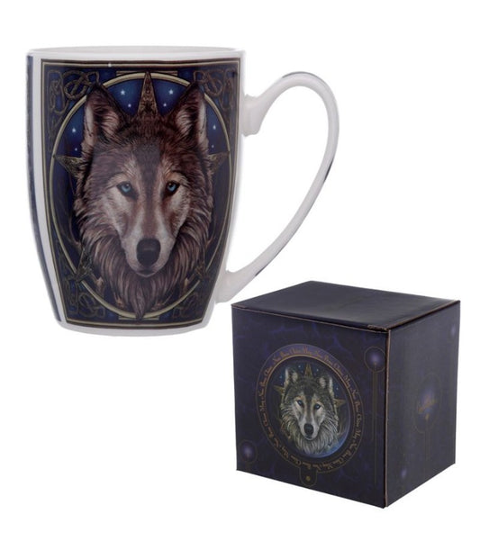 Wolf Head Mug by Lisa Parker