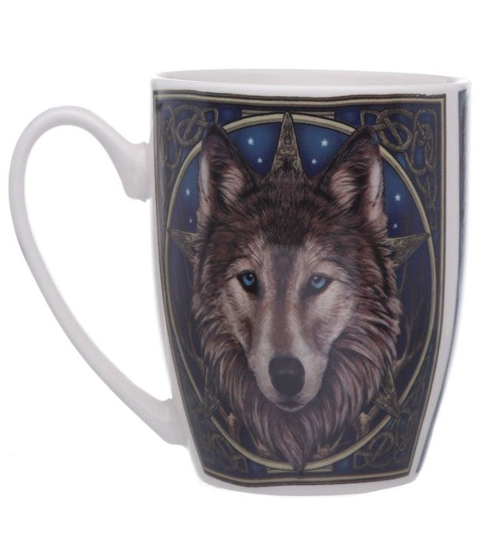 Wolf Head Mug by Lisa Parker