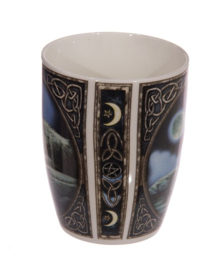 Quiet Reflection Wolf Mug by Lisa Parker