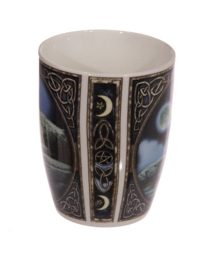 Quiet Reflection Wolf Mug by Lisa Parker
