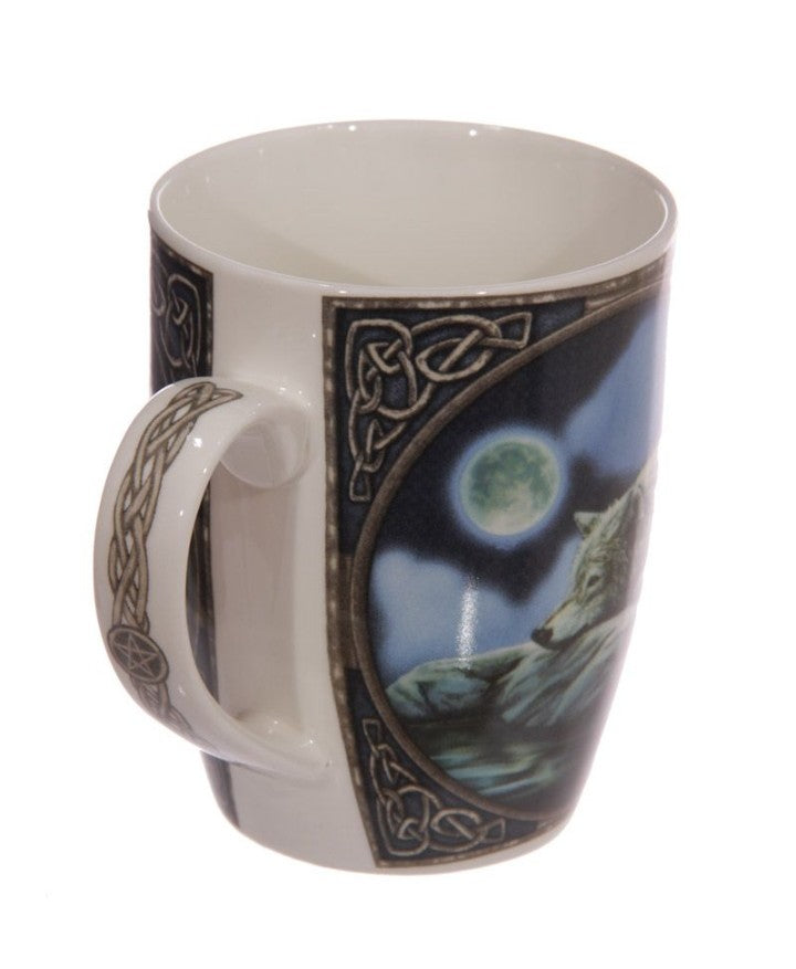 Quiet Reflection Wolf Mug by Lisa Parker