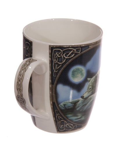Quiet Reflection Wolf Mug by Lisa Parker
