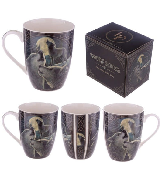 Wolf Song Mug by Lisa Parker