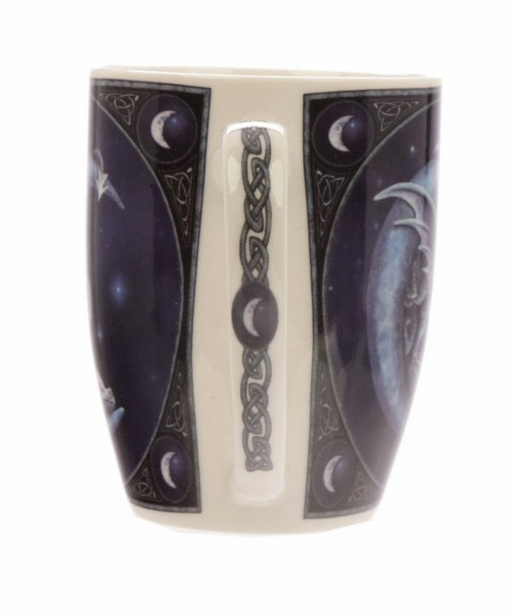 Sweet Dreams Dragon and Moon Mug by Lisa Parker