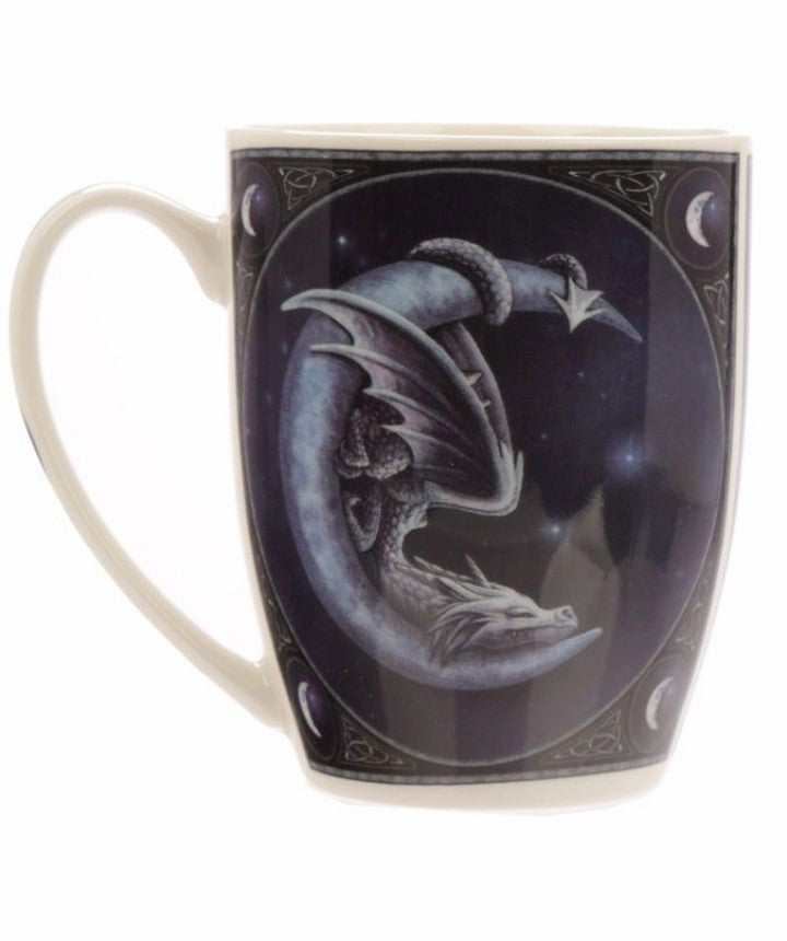 Sweet Dreams Dragon and Moon Mug by Lisa Parker