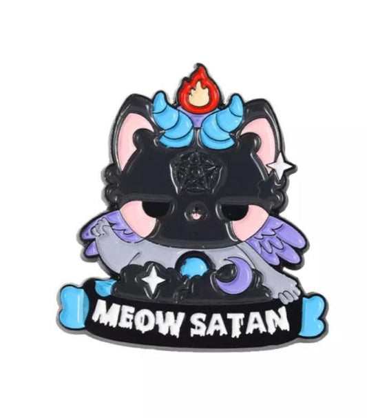 Satan Kitty Metal Pin Badge