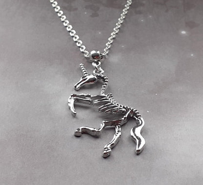 Unicorn Skeleton Necklace