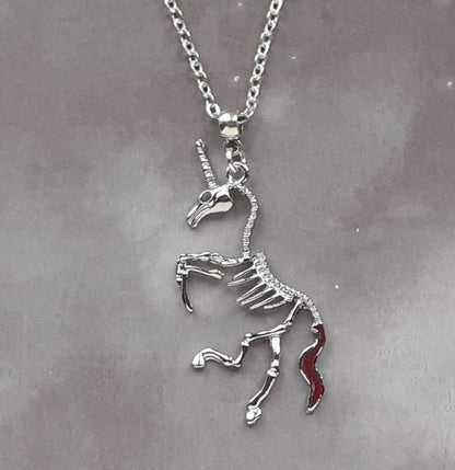 Unicorn Skeleton Necklace