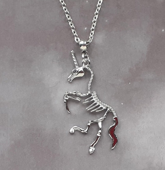 Unicorn Skeleton Necklace
