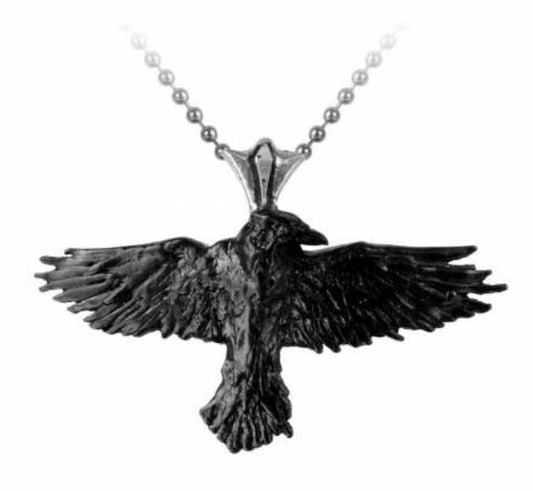 Black Raven Necklace by Alchemy Gothic