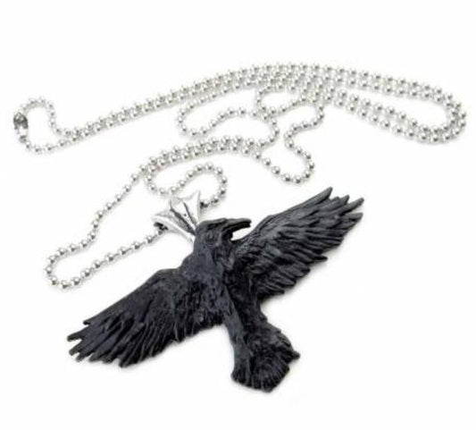 Black Raven Necklace by Alchemy Gothic
