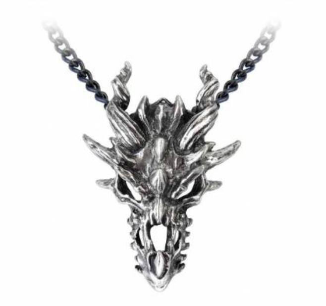 Dragon Skull Necklace by Alchemy Gothic